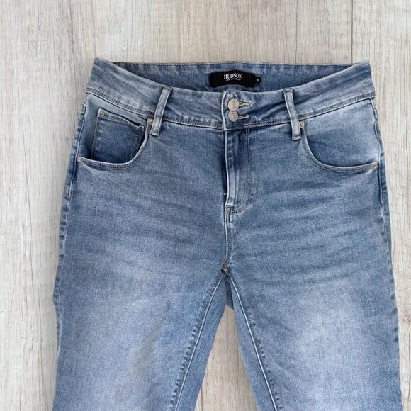 Hudson Flap Pocket Straight Leg Jeans Size 6 Medium Wash Y2K - Picture 3 of 7